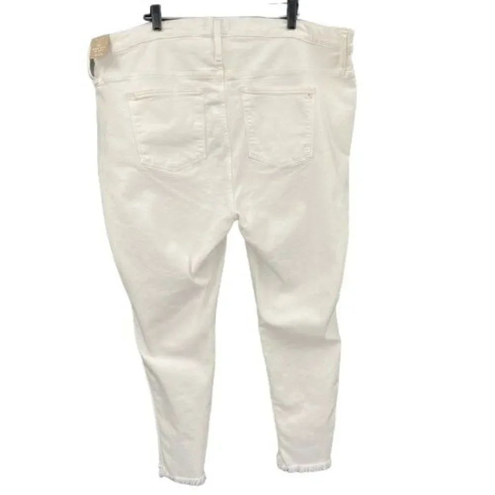 Madewell High Waist Button Fly Ankle Jeans Size 37 White NWT‎